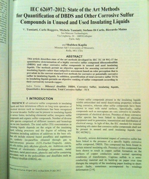 IEEE Transaction Dielectrics and electrical insulationsIEEE Transaction Dielectrics and electrical insulations